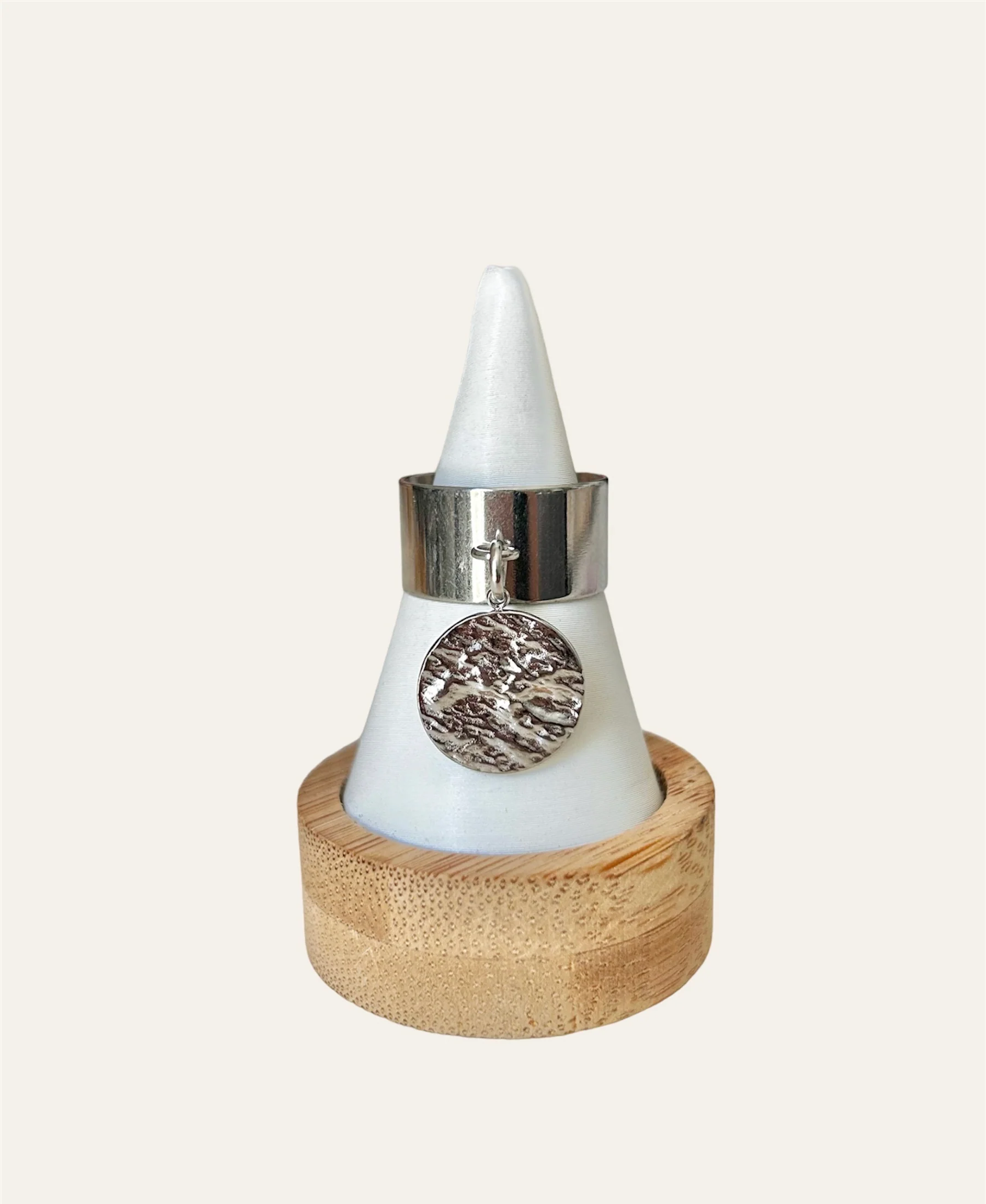 Bague ÉLINA argenté (breloque au choix) - Image 3