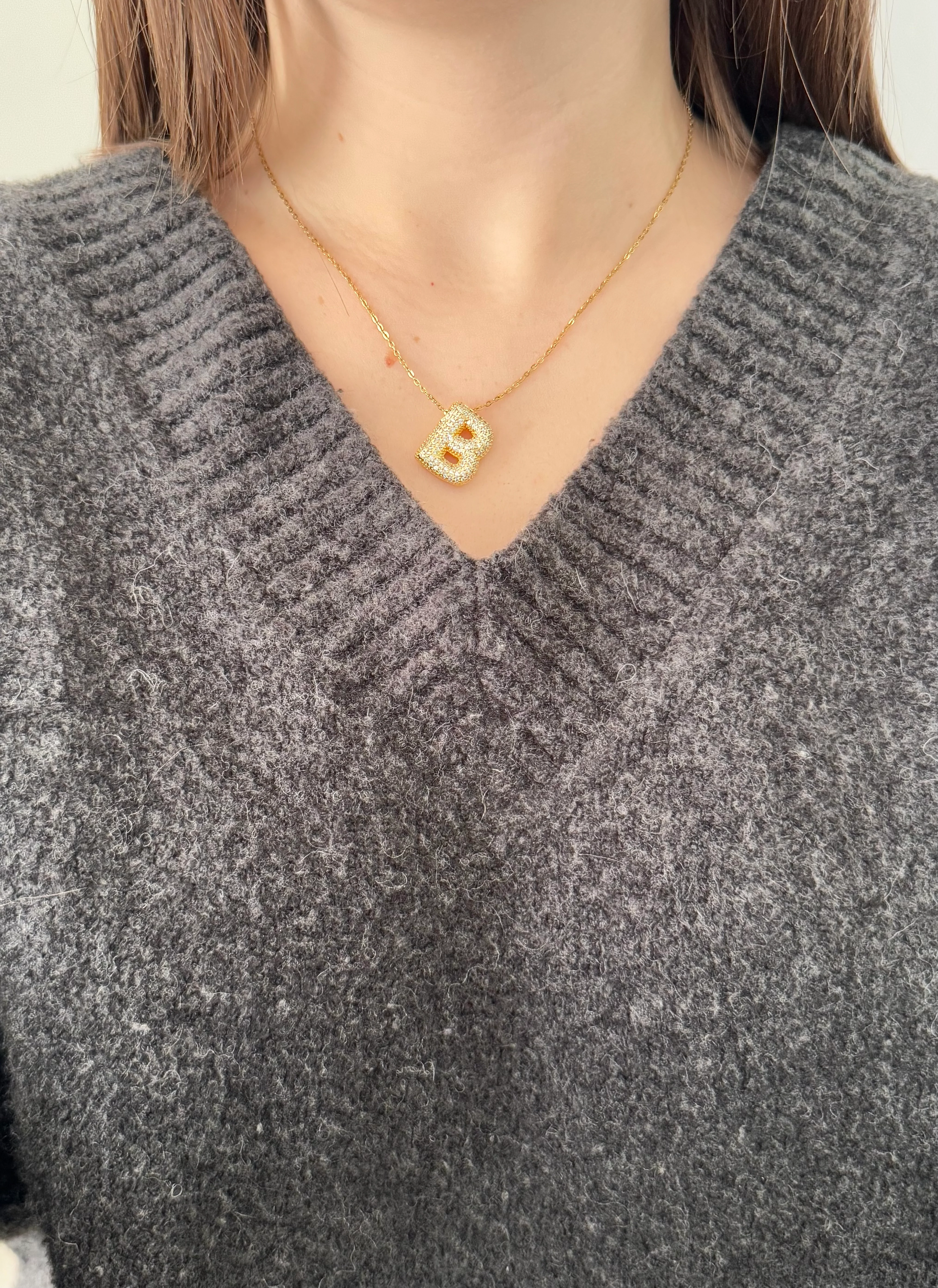 Collier LETTRE STRASS - Image 2